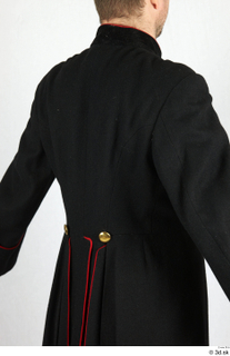  Photos Army man in Ceremonial Suit 5 18th century Army black jacket historical clothing upper body 0007.jpg